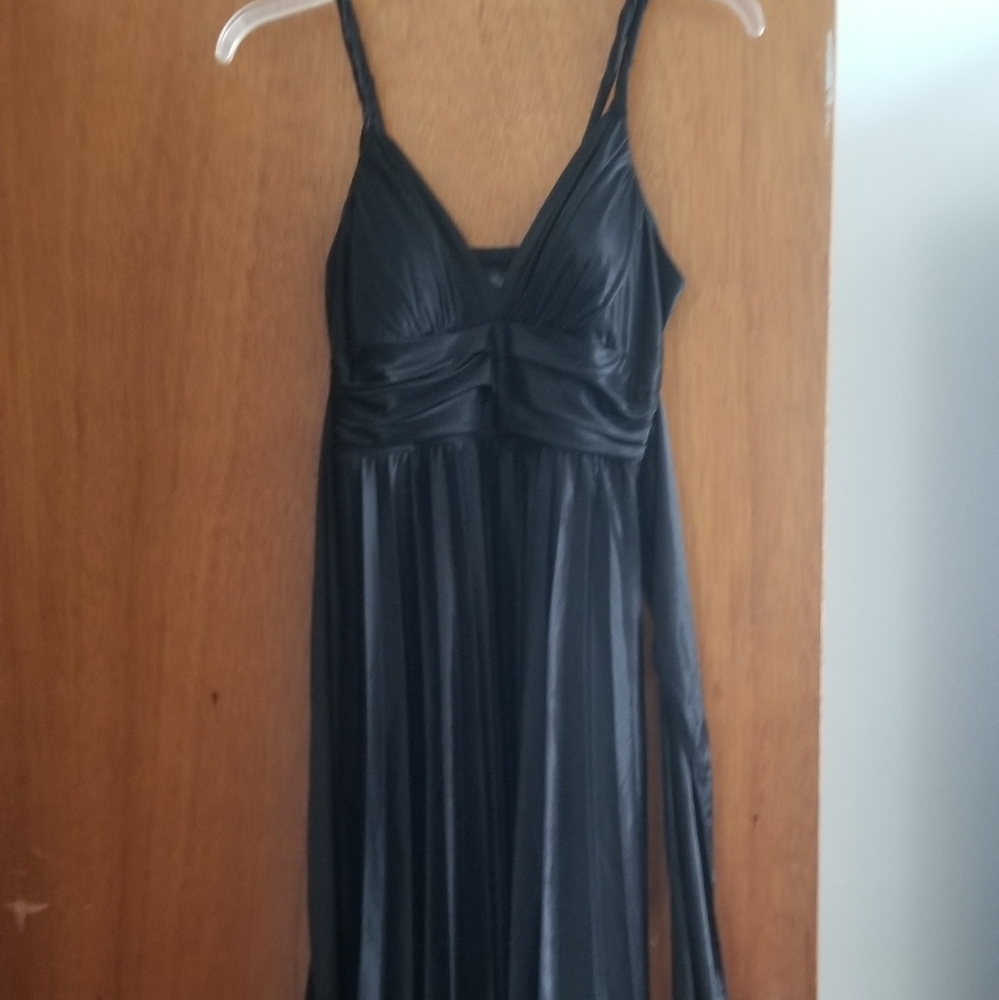 Black evening long dress